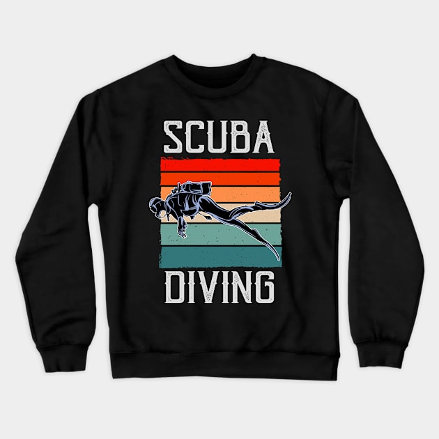 Scuba Diving Diver Snorkeling Vintage Crewneck Sweatshirt by Foxxy Merch